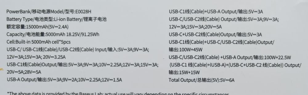 Powerbank Baseus EnerFill FC41 145w 25000mAh