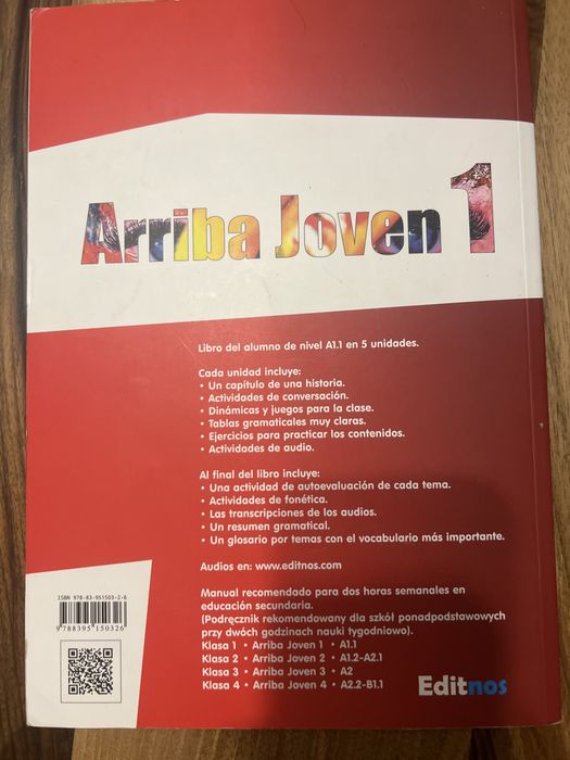 Arriba Joven 1 podręcznik język hiszpański