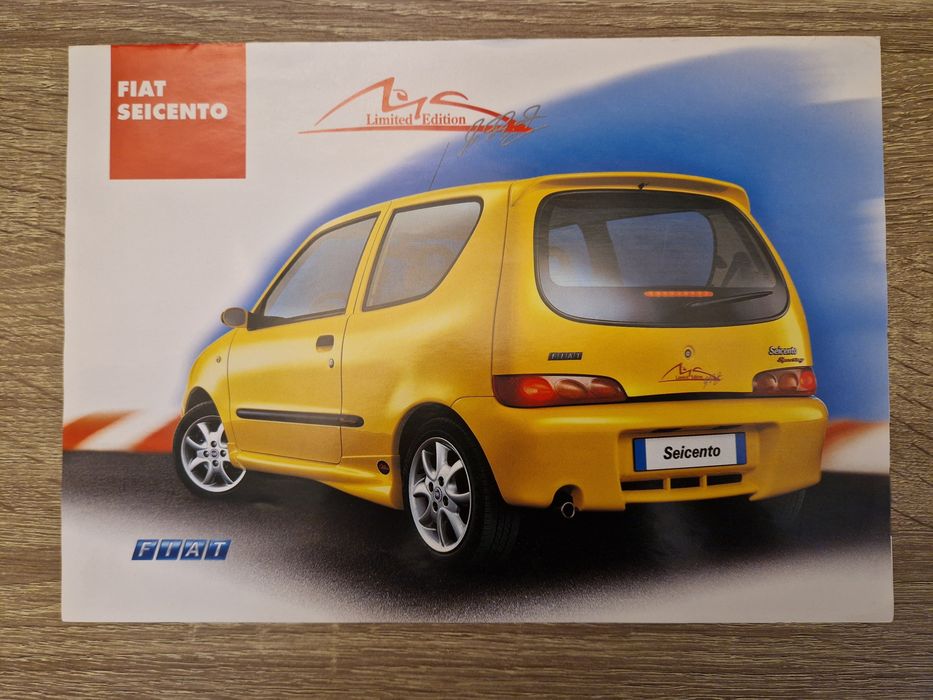 Prospekt Fiat Seicento Sporting Michael Schumacher j. Polski r. 200?