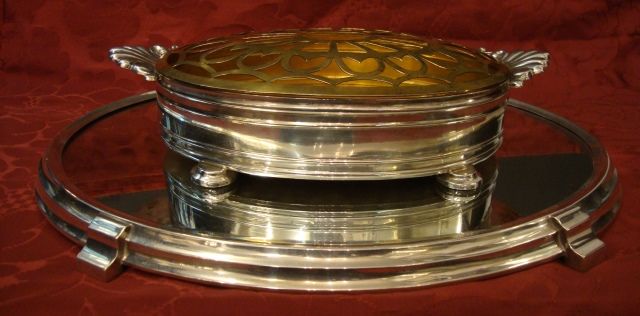 Centro/Floreira em prata