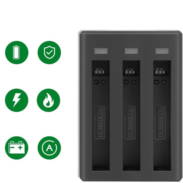 3× akumulator 3,85V 2000mAh potrójna ładowarka USB-C Insta360 ONE X2