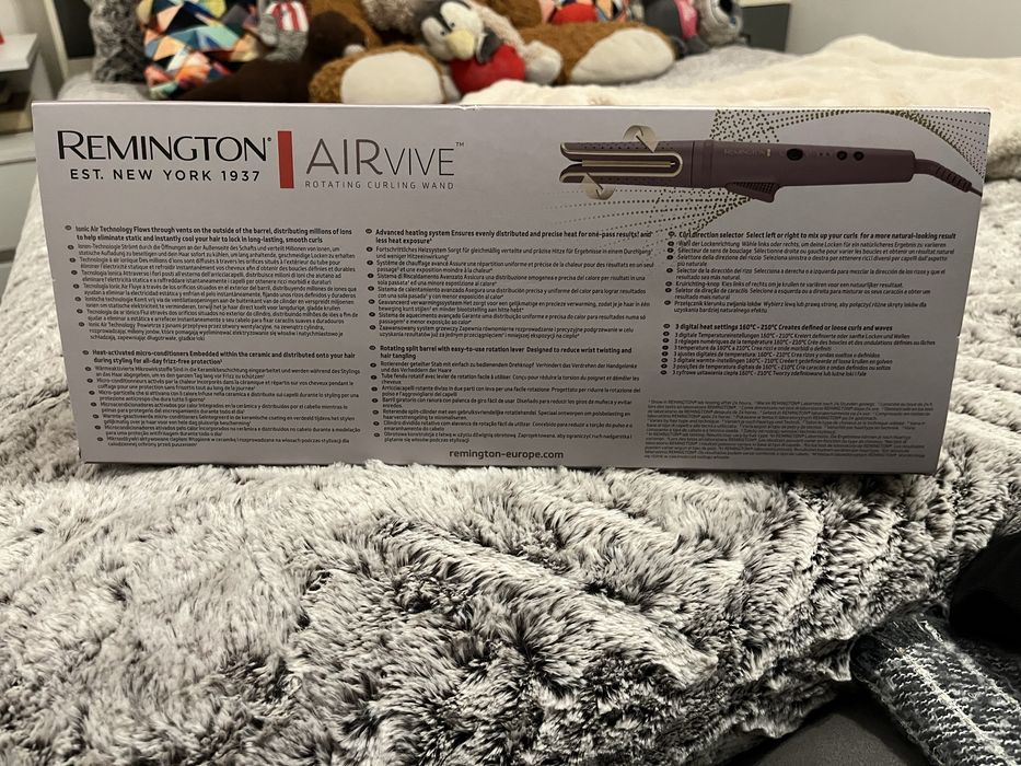 Modelador de Caracóis Remington AirVive Rotating Curling Wand (Novo)