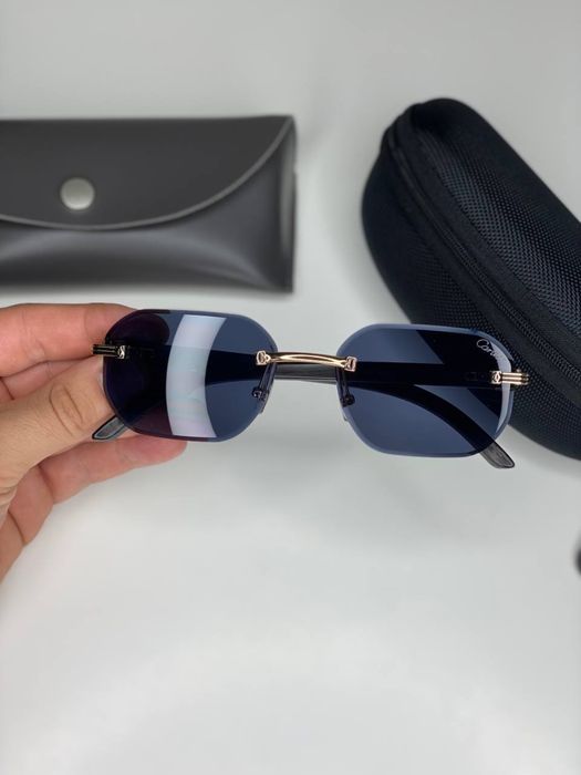 Сонцезахисні окуляри Cartier унісекс безободкові UV400 стильні