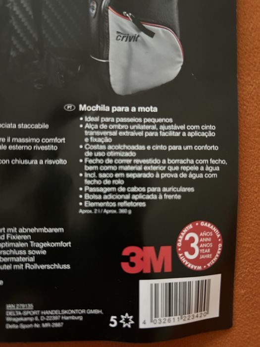 Mochila andar de mota