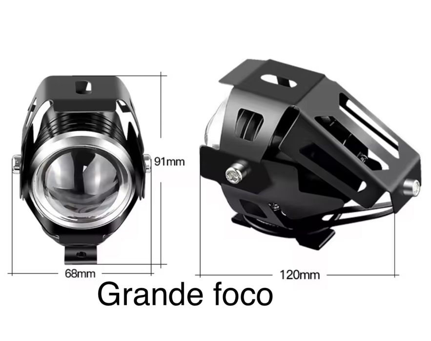 Faróis moto/Foco auxiliares Led 125w 9600Lm