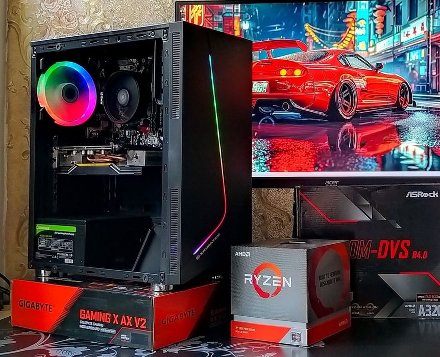 ПК RX5600XT+ Ryzen 5 3500+ 8/16gb DDR4 игровой компьютер AM4