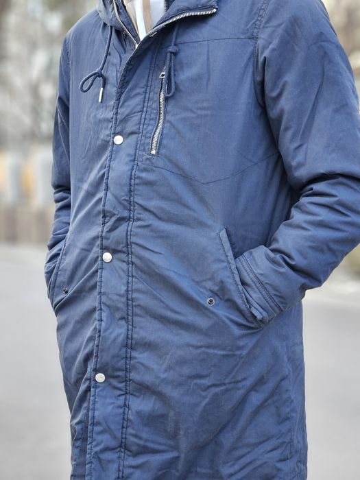 куртка чоловіча весняна подовжена синя reserved