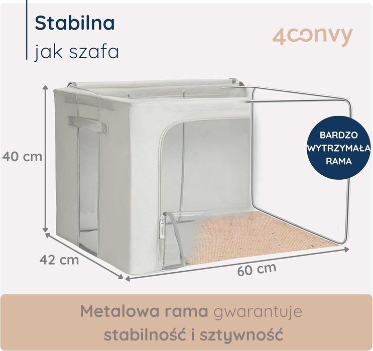 Organizer pudełko na ubrania pościel do szaf garderoby pokrywa 3X100L