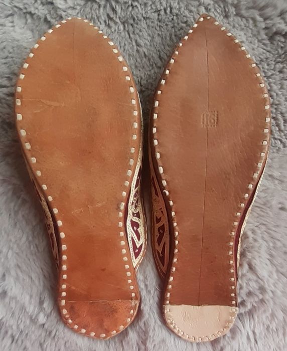 Восточные тапочки из натуральной кожи