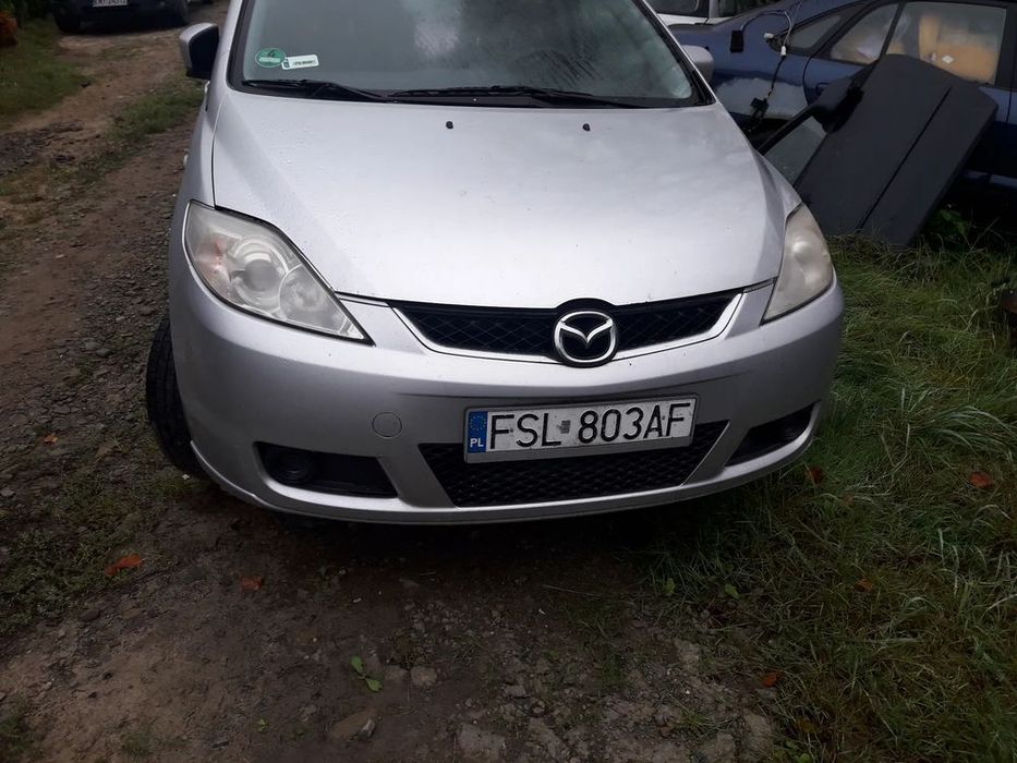 mazda 5 cr 05-10  maska zderzak kolor 22v zamek  pas atrapa lampa w kolor