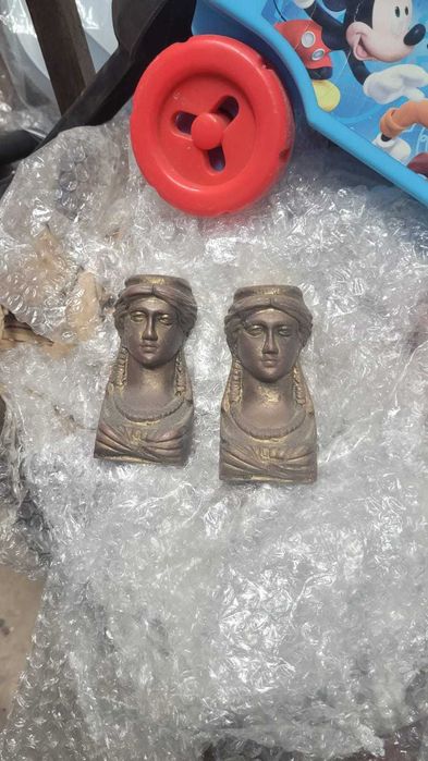 Várias Peças Latão Castiçais Ferragens Moveis