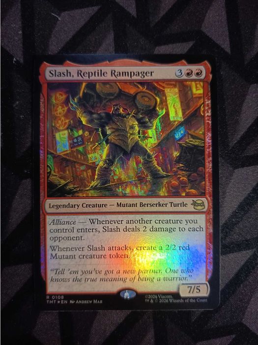 MTG Slash, Reptile Rampager Foil TMNT Inglês Near Mint