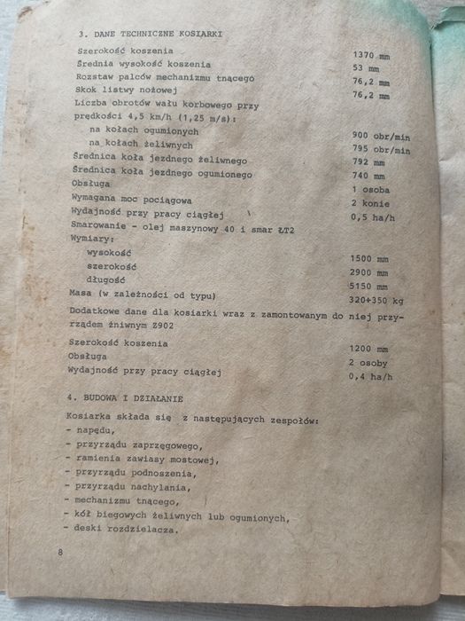Kosiarka Mesko 1,4m Oryginał