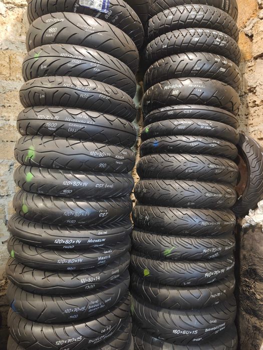Мотошина на скутер пара 120 + 140 150 160/ 60 70 80 R14 R15