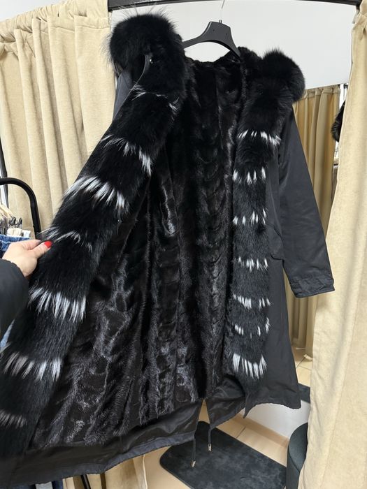 Парка натуральна норка песець