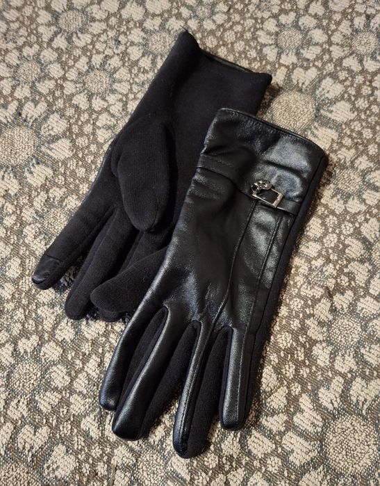 Элегантные перчатки комби