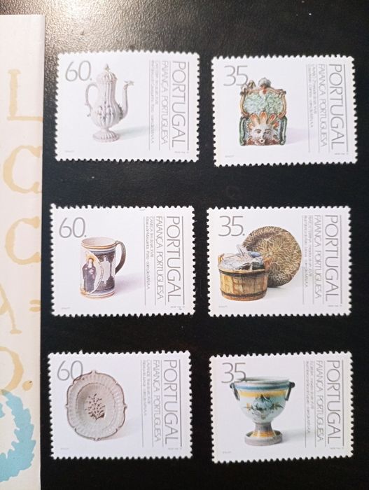 Bloco + 6 selos Faiança Portuguesa sec XVIII - 1991 - FDC Novos	(MNH)