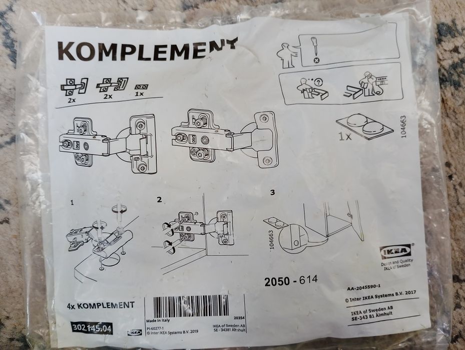 Zawiasy do szafy IKEA