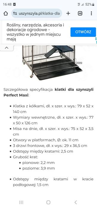 Klatka perfect maxi dla fretki szczura szynszyla