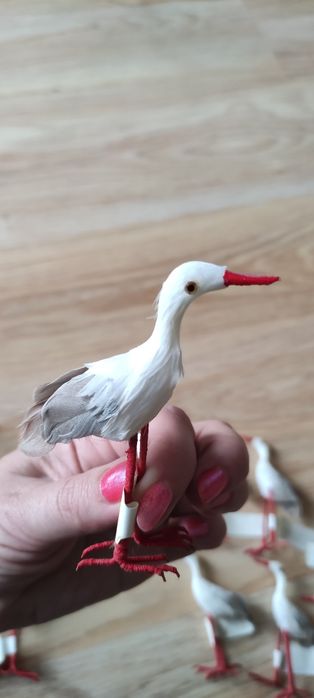 12x Bociany 8cm ozdoba