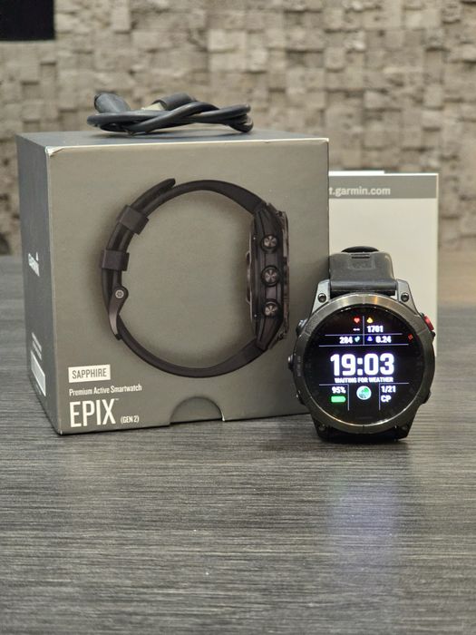 Годинник Garmin Epix Gen2, тактичний спортивний смарт годинник гармін