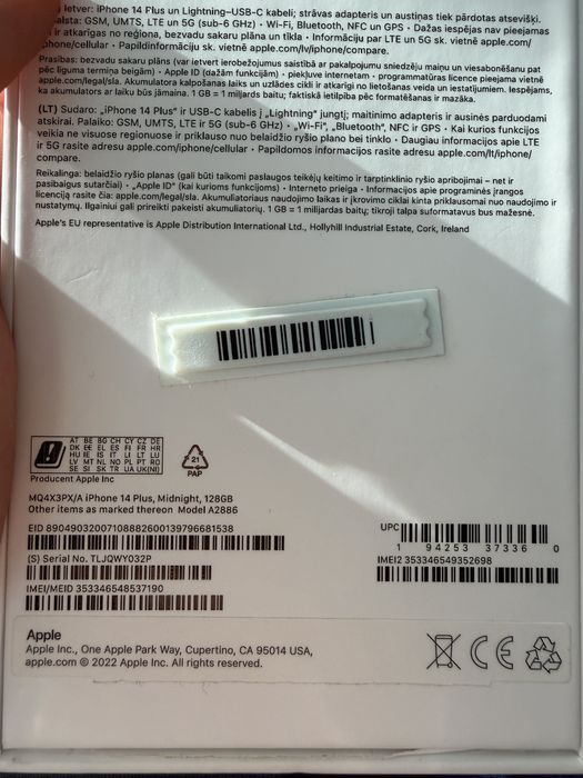 Iphone 14 plus KONDYCJA 100%