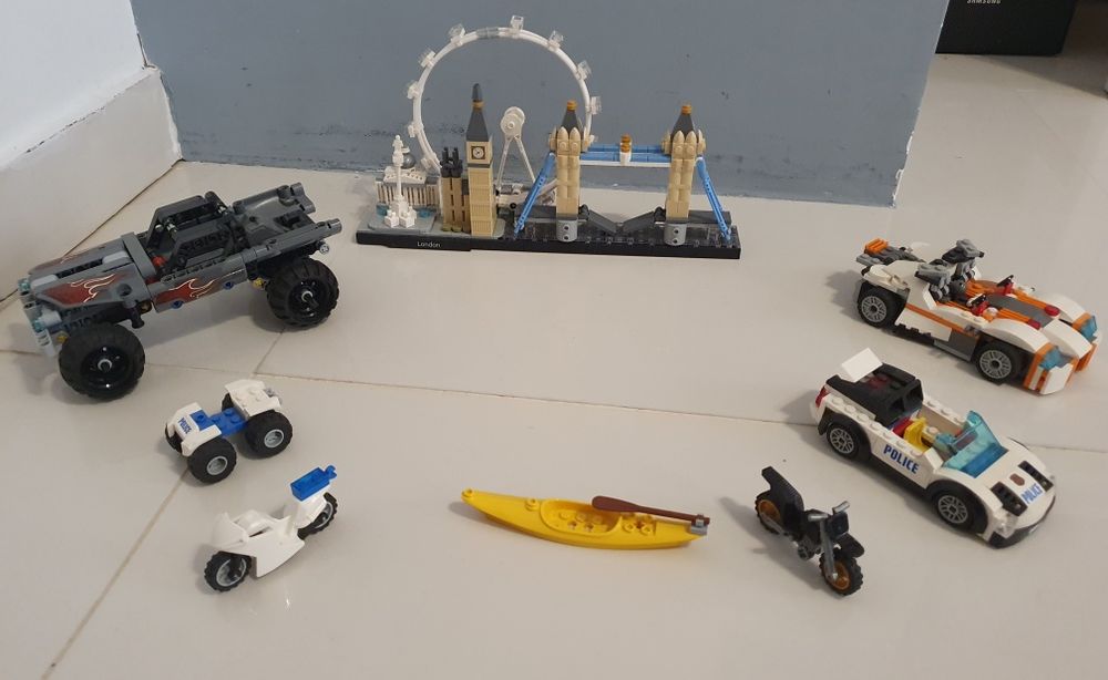 Lego motoryzacja + miniaturka Londynu