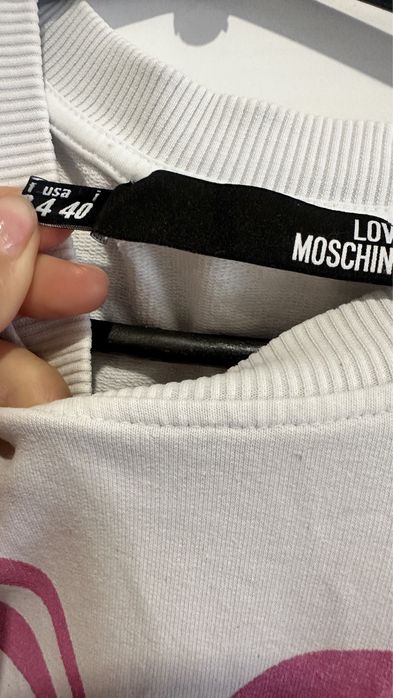 Свитер кофта джемпер свитшот love moschino белый сердце