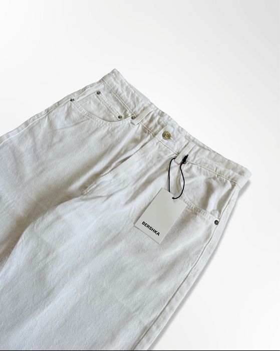 Широкі Білі Джинси Bershka Jeans Бершка Беггі Баггі Скейтер Skater