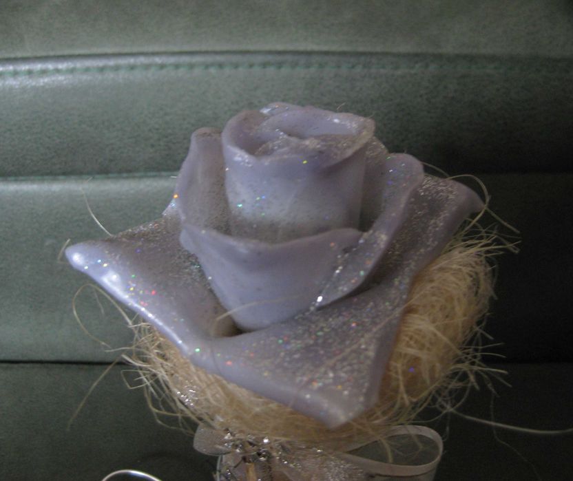 Flor Artesanal Prateada NOVA