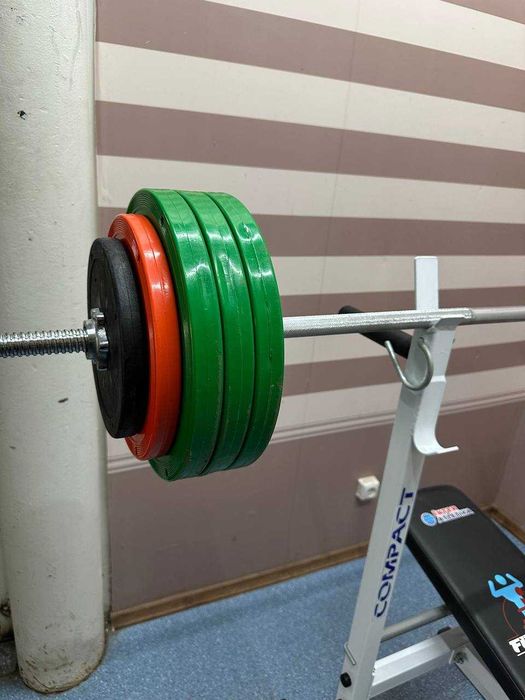 Штанга InterAtletika 85 кг S-85 з дисками. Стан нової