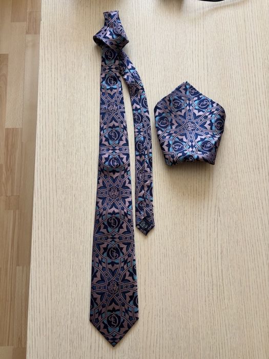 Комплект краватка+платок Opulent Shaik Blue Collection