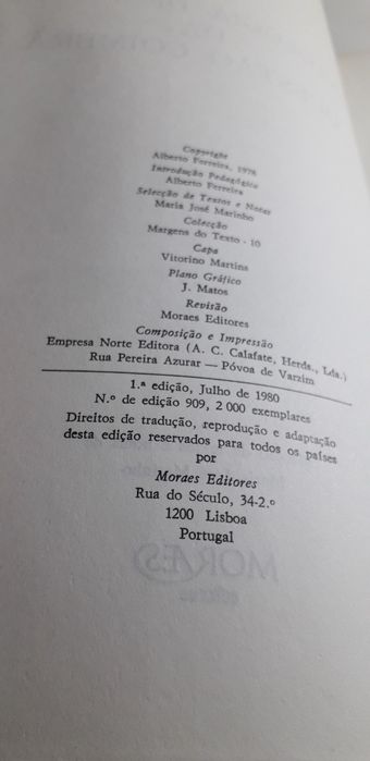 Antologia de Textos da "Questão Coimbrã" - Alberto Ferreira| 1ª edição