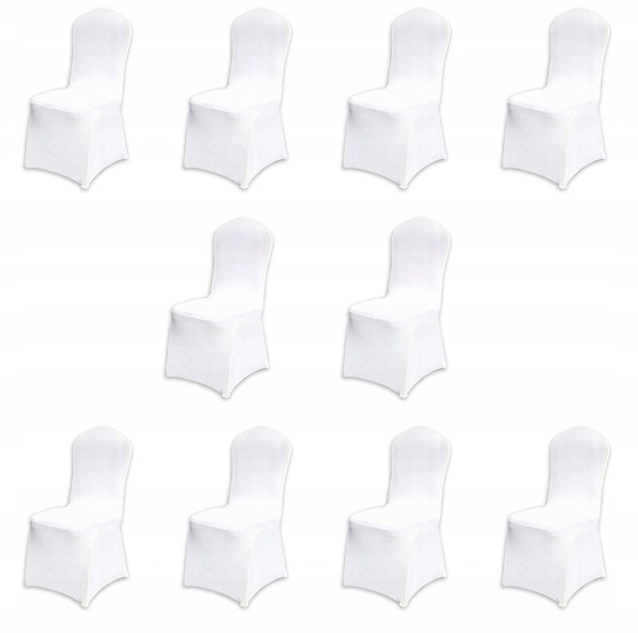 30 sztuk Elastyczny pokrowiec na krzesło biały  komunia wesele itp