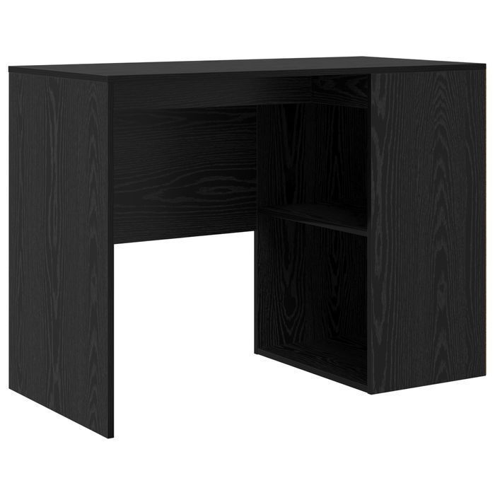 Biurko narożne z czarnego dębu 102x88 cm - stylowe i funkcjonalne