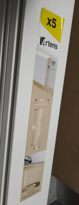 10 szt. Listwy przypodłogowe białe ARTENS MDF 8cm/1,5cm/240cm