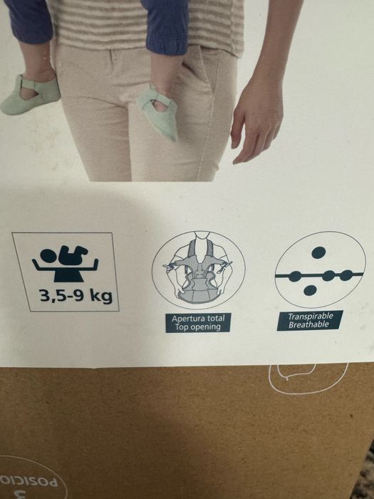 Marsúpio porta-bebés cinza