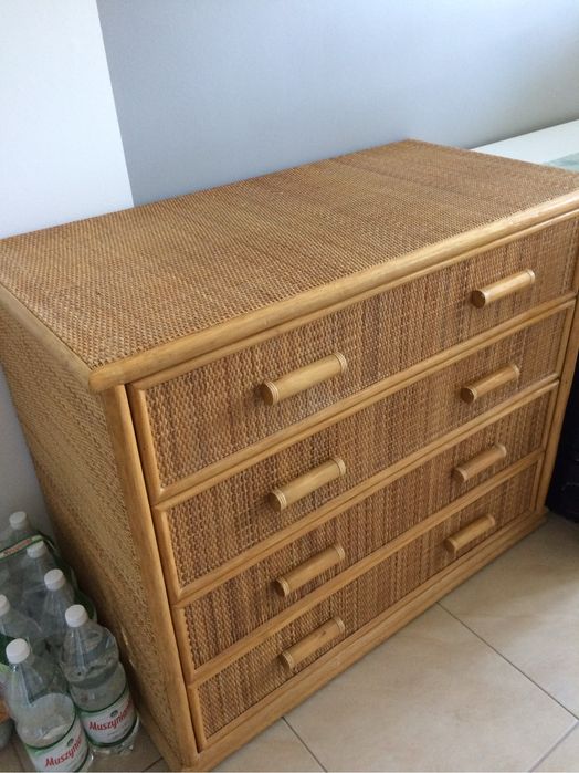 Komoda rattanowa oryginalna  indyjska