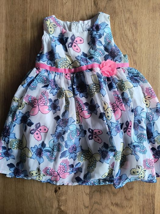 Sukienka z podszewką 74 + nowe rajstopy