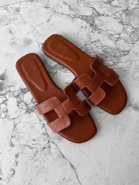 Sandały damskie Hermes Oran brazowe 40