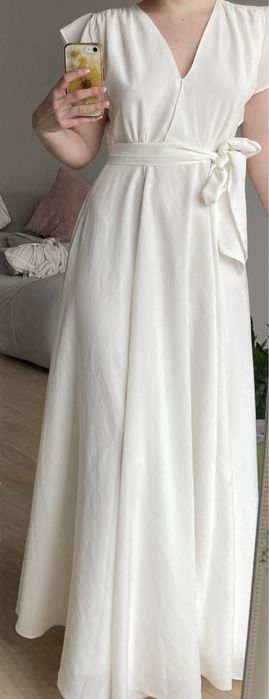 biała maxi sukienka ślubna mint&berry 34