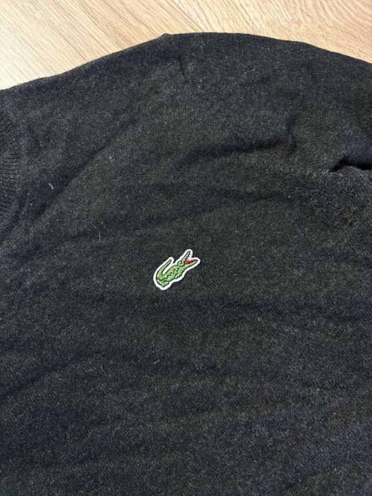 Lacoste Męski M Wełniany Sweter Wool Sweater Old money Casual