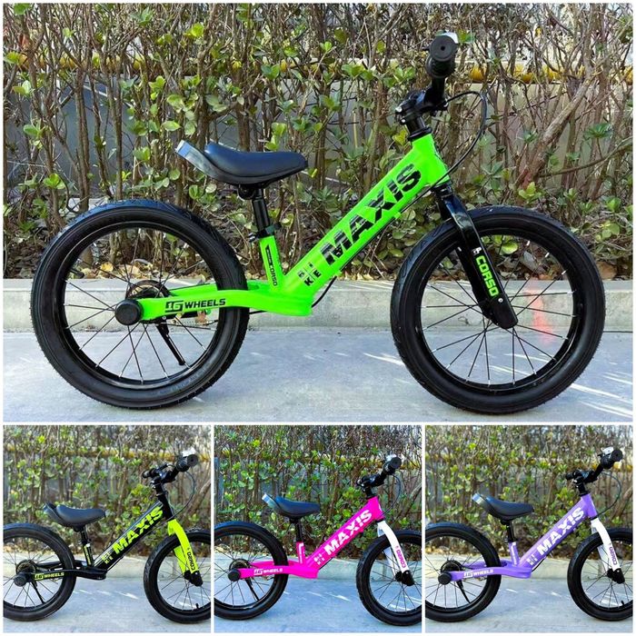 Велобіг "CORSO MAXIS" ручне заднє гальмо, колеса надувні резинові 16’’