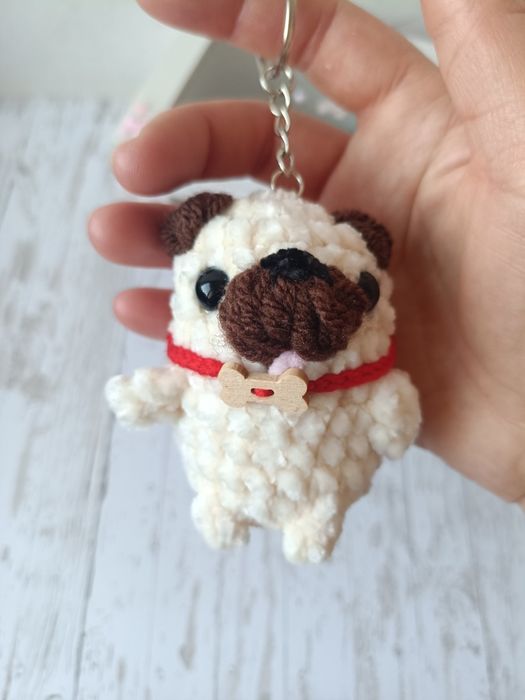 Maskotka pluszowa Mops, Brelok Mops