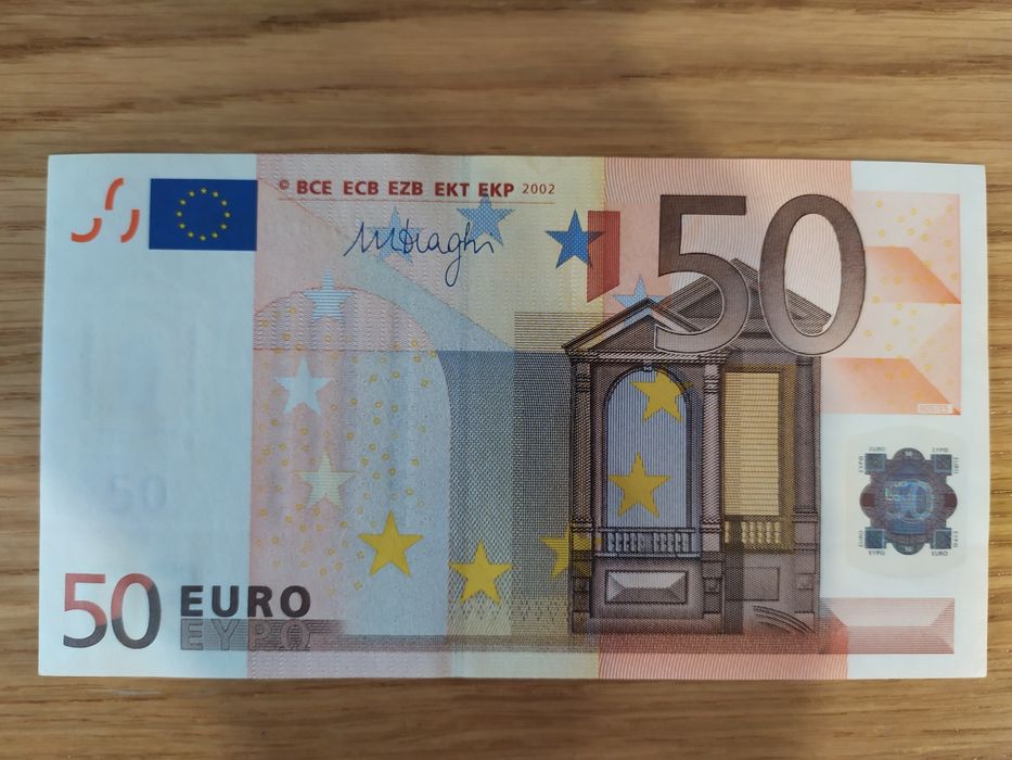 Banknot "kolekcjonerski" - 50 euro 2002 seria X - stan UNC/UNC-
