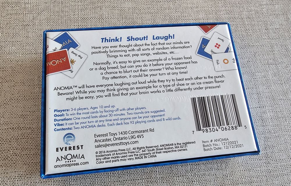 Jogo de Cartas "Anomia"