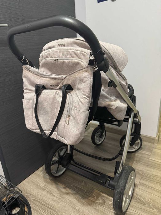 Espiro wózek 2w1 Next melange Pink 08