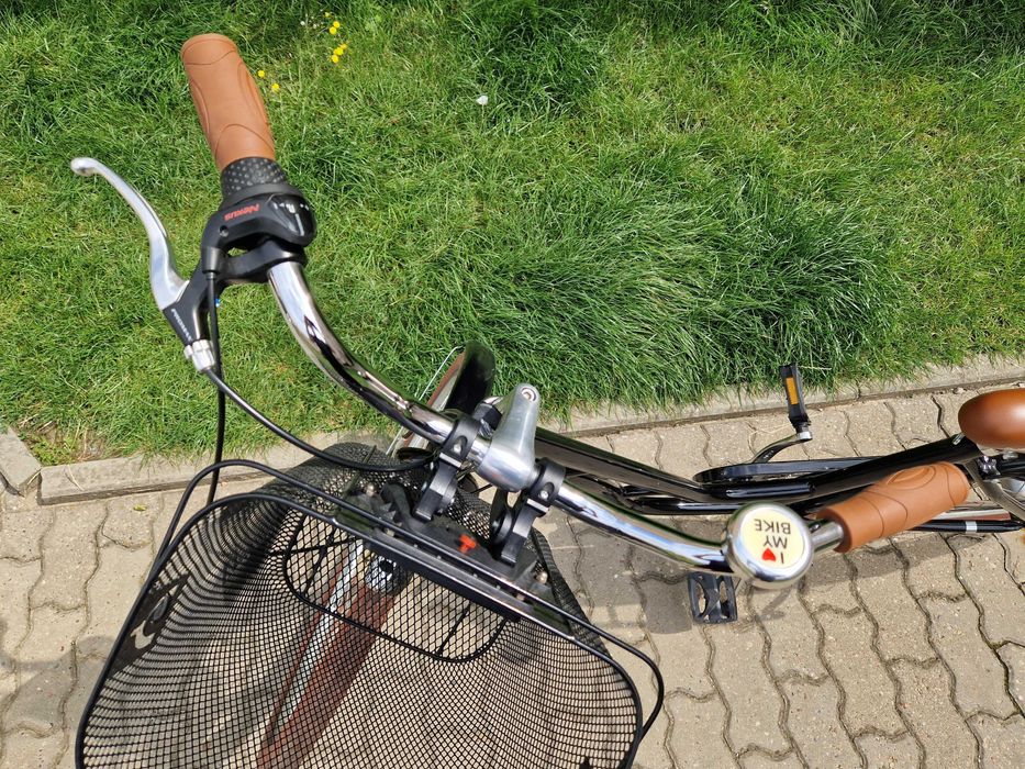 Rower miejski CHILLOVELO BLACK COFFEE LADY 28" + Koszyk + Dzwonek