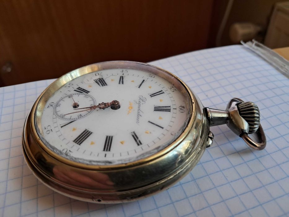 Zegarek REGULATEUR duzy 66 mm,chodzi,piękny stan