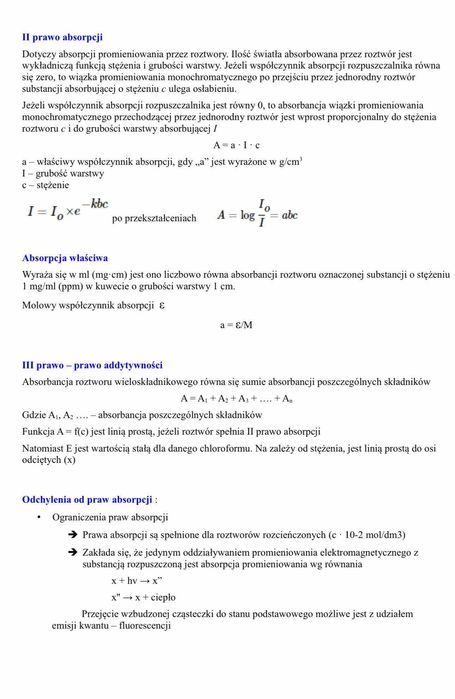Notatki z CHEMIA FIZYCZNA na kierunku Biotechnologia